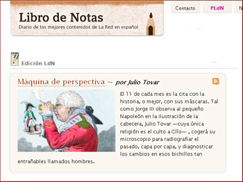 Julio Tovar schreibt einmal im Monat auf Libro de Notas: Máquina de perspectiva