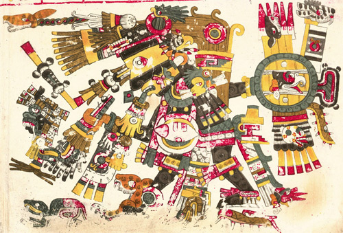 Aztekischer Gott Tezcatlipoca, Codex Borgia