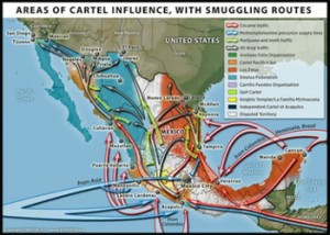 Areas of cartel influence