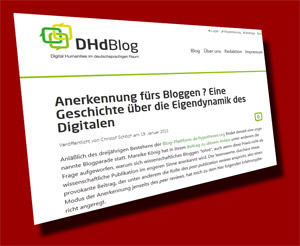 Christoph Schöch: Anerkennung fürs Bloggen?