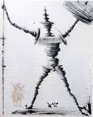 Lithografie „Don Quijote“ von Salvador Dalí, 1956/57