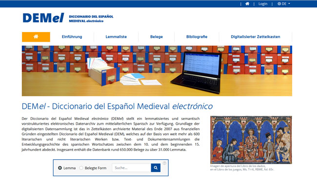 Diccionario del Español Medieval electrónico (DEMel)